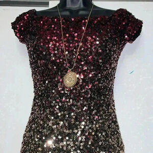 B.Smart /Red Sequins Juniors Dress-Size 1